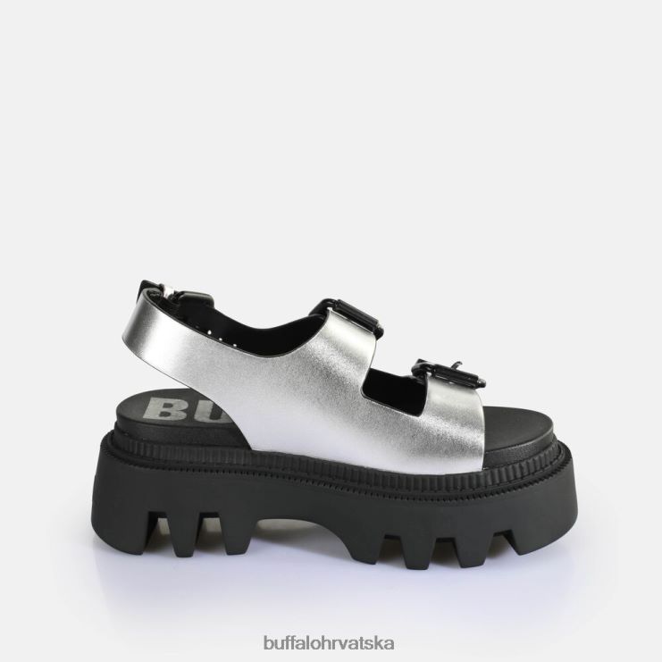 srebro Buffalo sandale flora na platformu veganske |sandale TDD6T108
